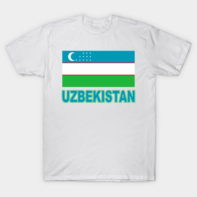 The Pride of Uzbekistan - Uzbekistani Flag Design T-Shirt by Naves